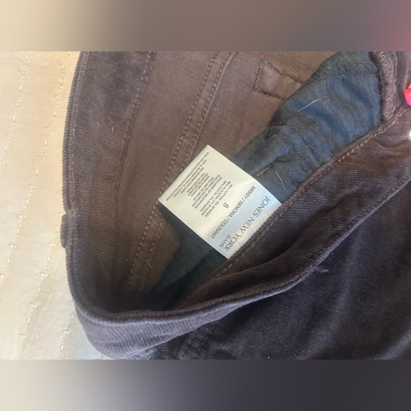 Jones New York Chocolate Corduroy Trousers - Picture 2 of 4